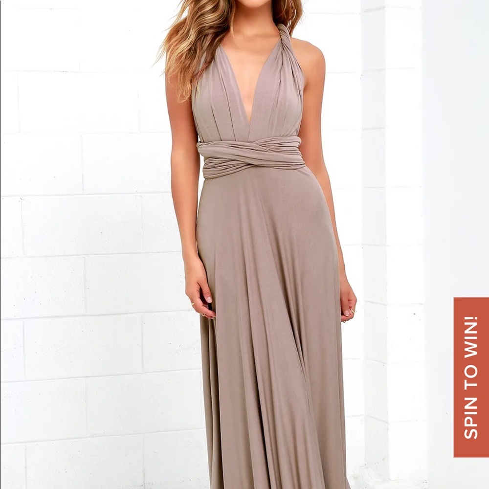Taupe convertible dress -